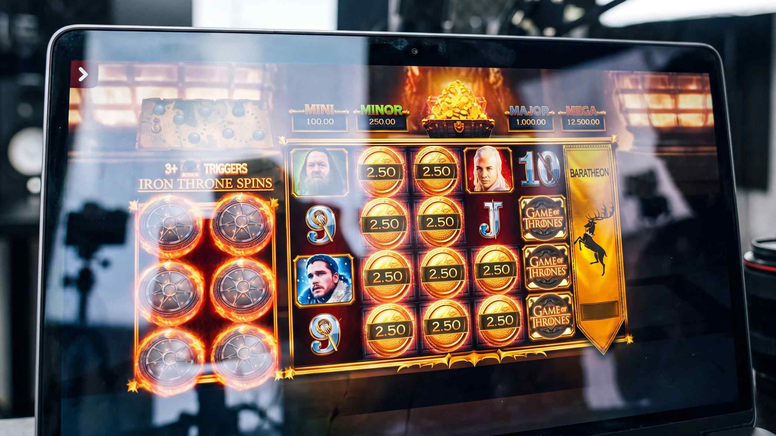 The Game of Thrones slot game on digital.